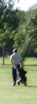 John McFall heads up the 2nd fairway